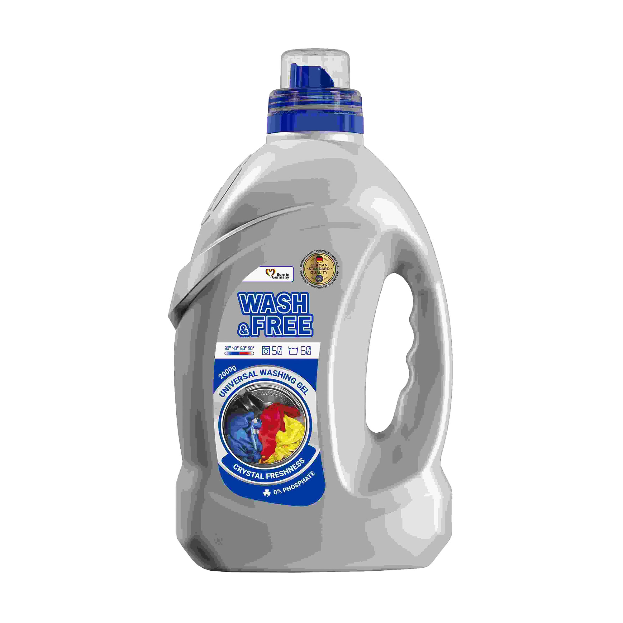 Гель для прання Wash and Free універсальний, 50 циклів прання, 2 кг